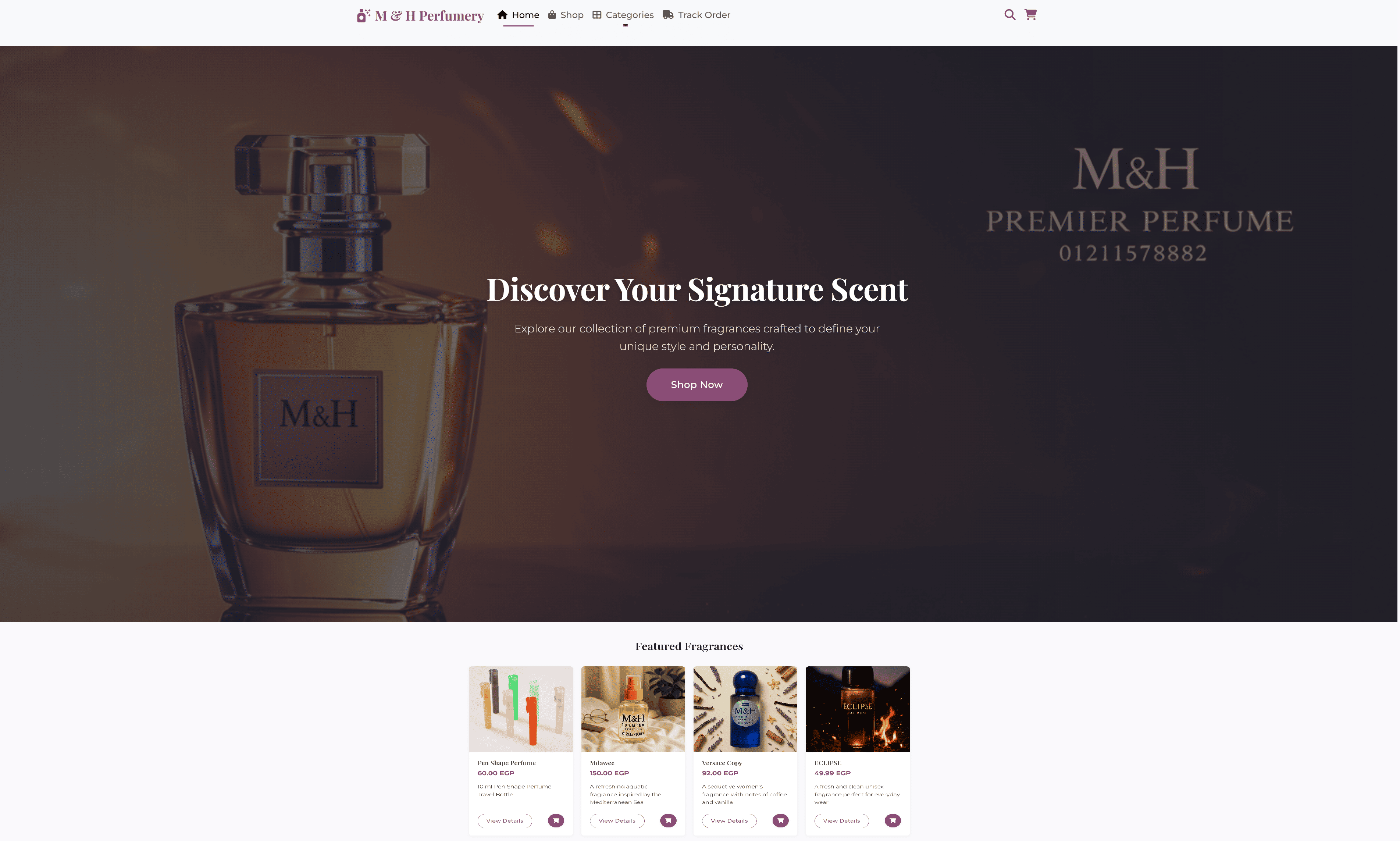 Essence Perfumery - Premium Fragrance E-Commerce